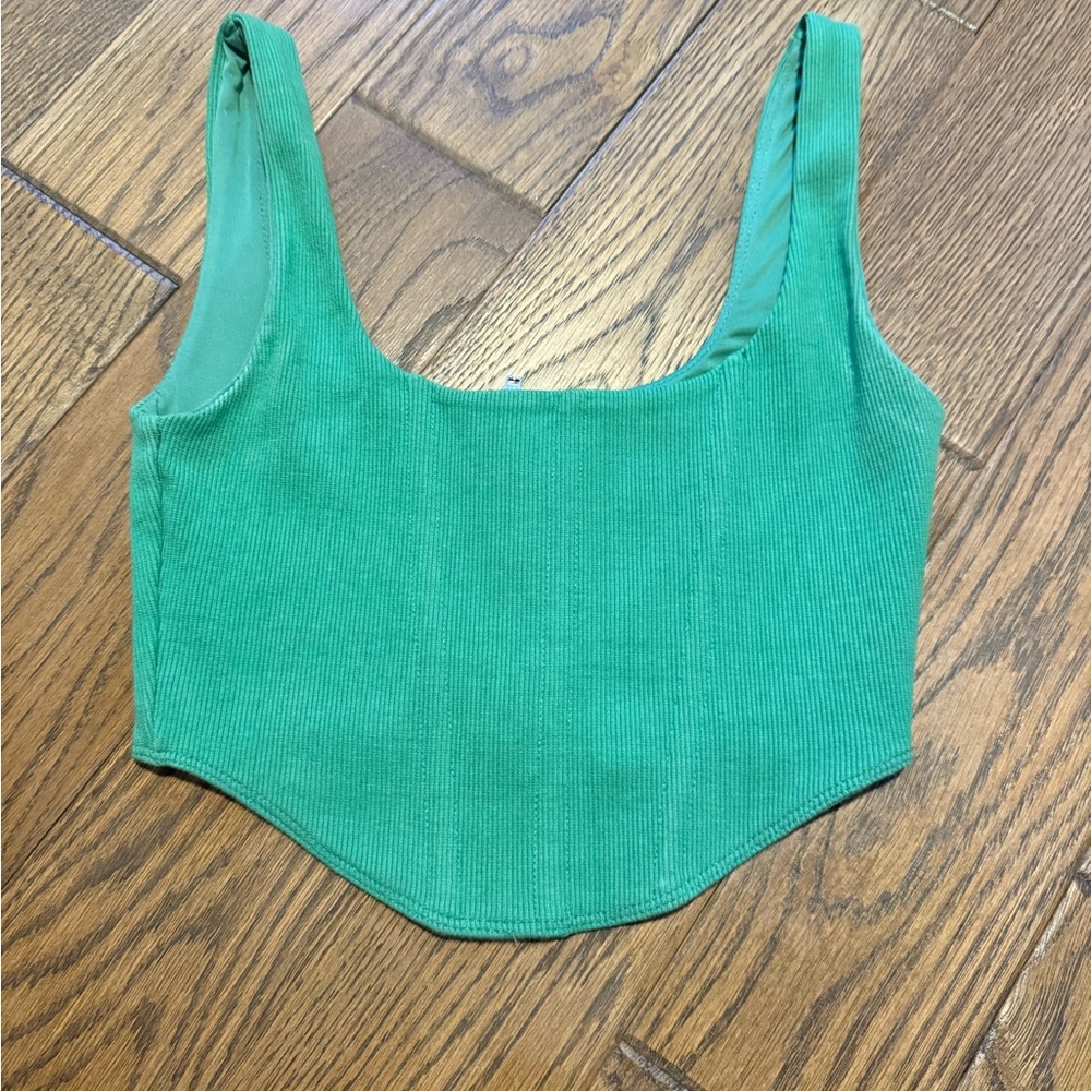 Princess Polly Vibrant Green Ribbed Tank Top